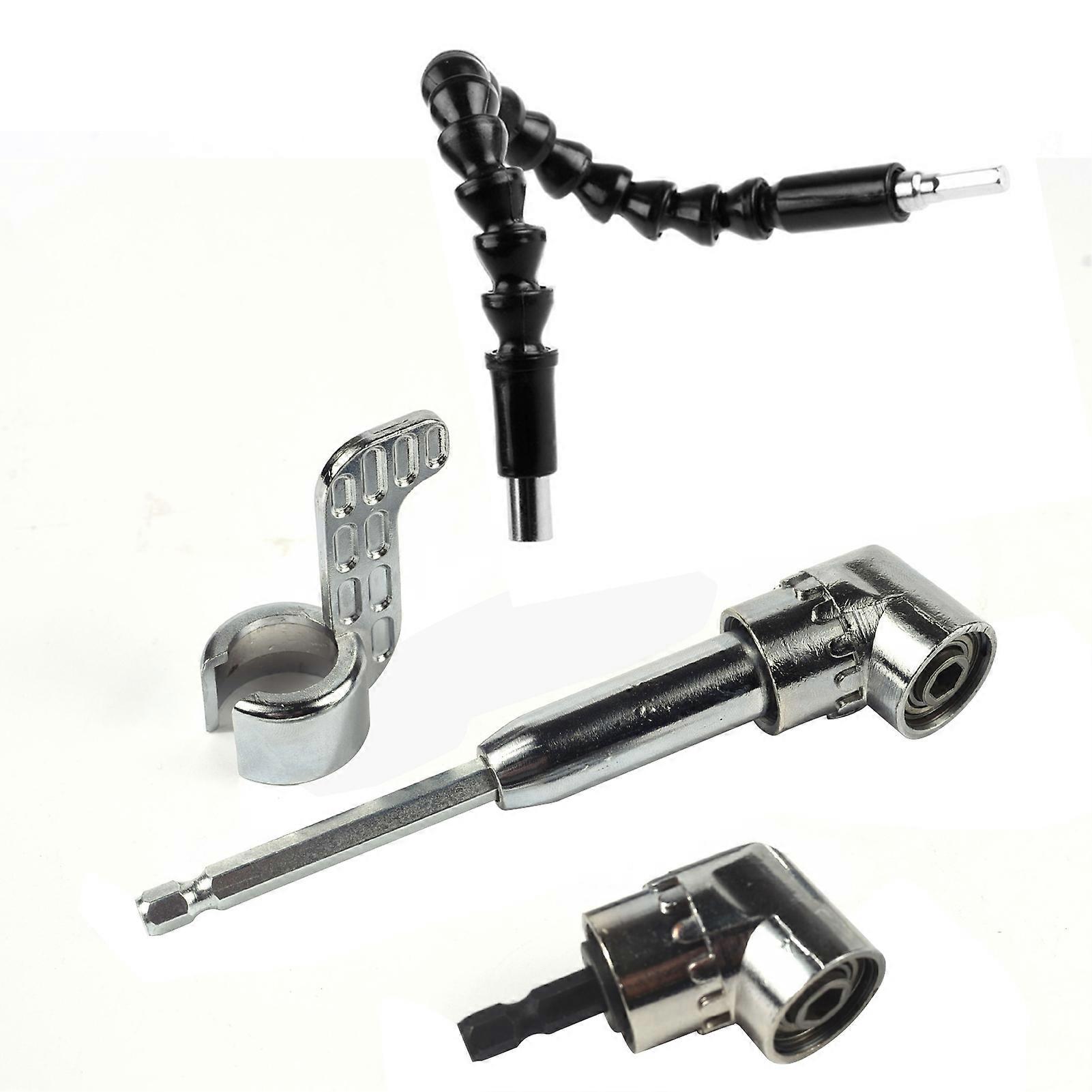 3Pcs/Set Right Angle Extender 105 Degree 1/4inch Hex Bit Assistant Tool Screwdriver Holder Drill Bit for Eletric Screwdriver JIKAIX