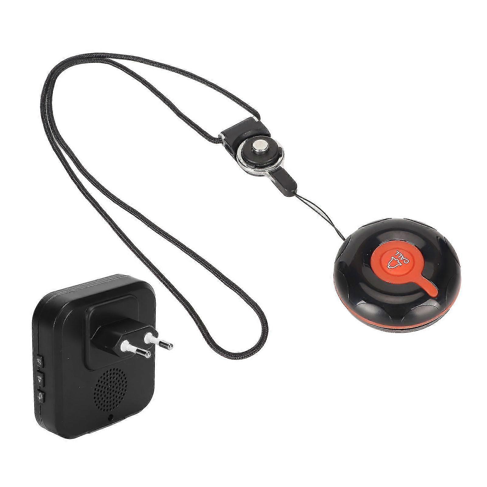 Smart Call System 1 Transmitter 1 Receiver Wireless Caregiver Pager Sos Call Button With Led Light Reminder 100240v