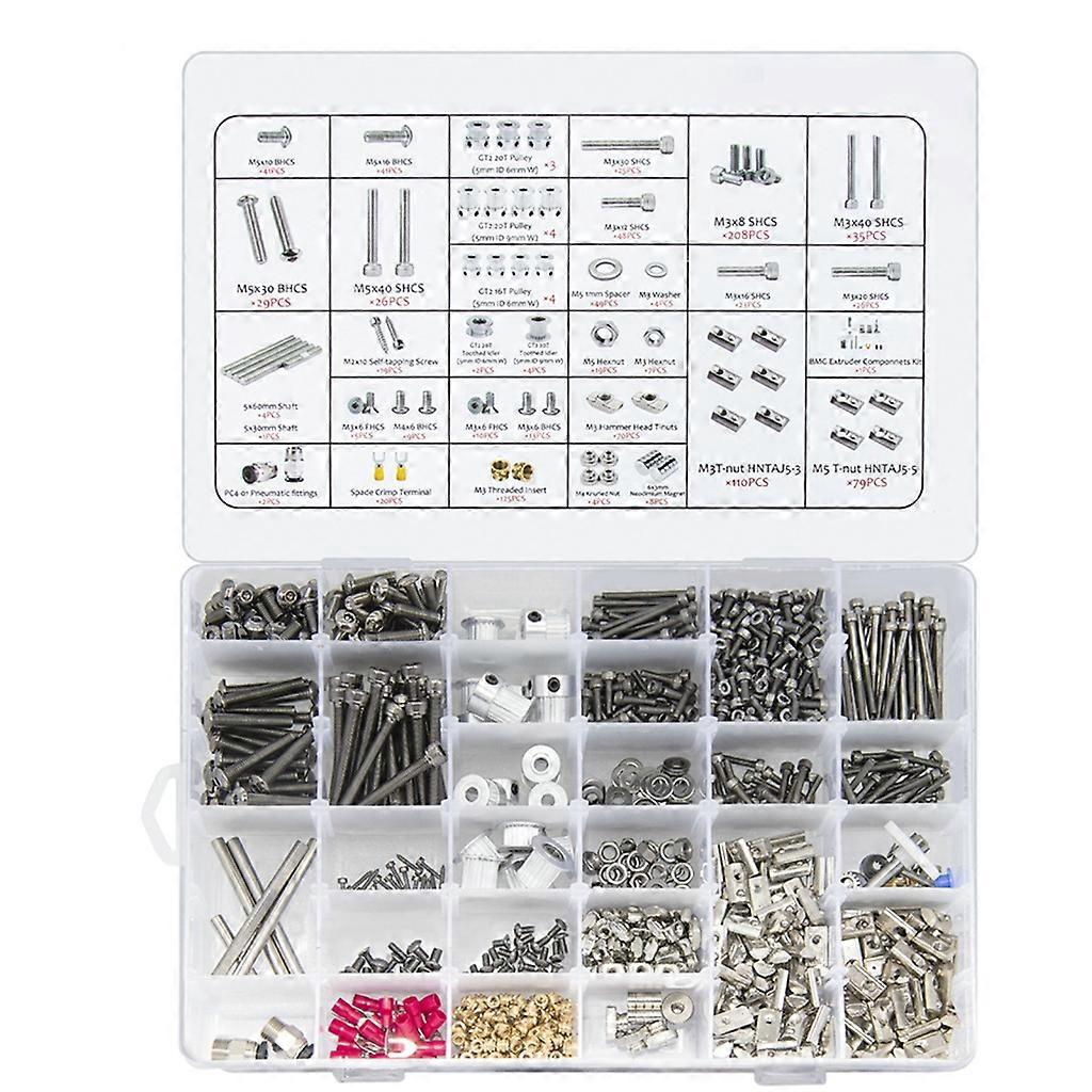 Kompletní sada šroubů pro 3D tiskárnu Voron 0.1/2.4/Trident 3D Printer Accessory