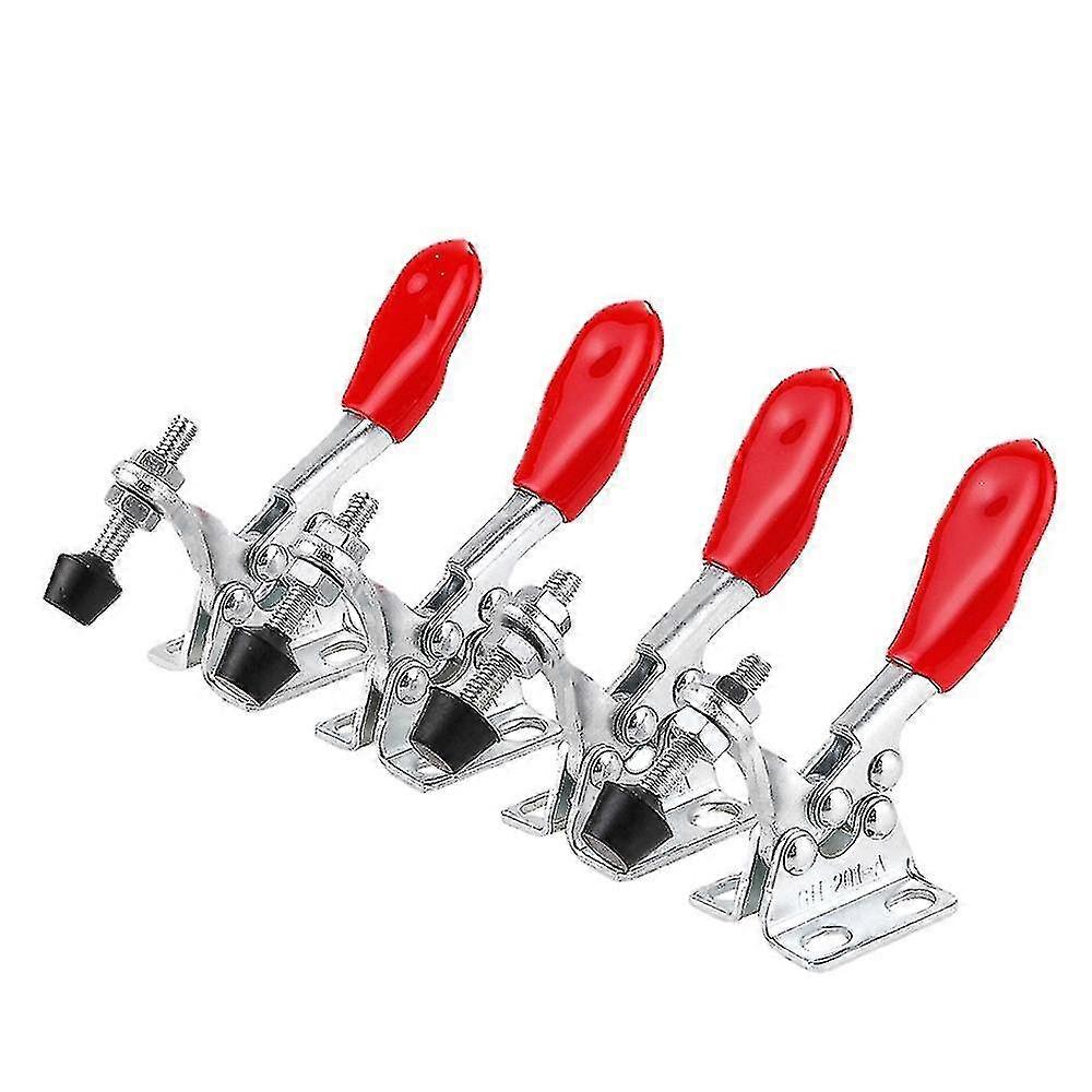 yougang2/4pcs Horizontal Toggle Clamp Quick Release Toggle Clamp Set Gh-201a Woodworking Hand Tool Woodworking Fixed Clamp Tool