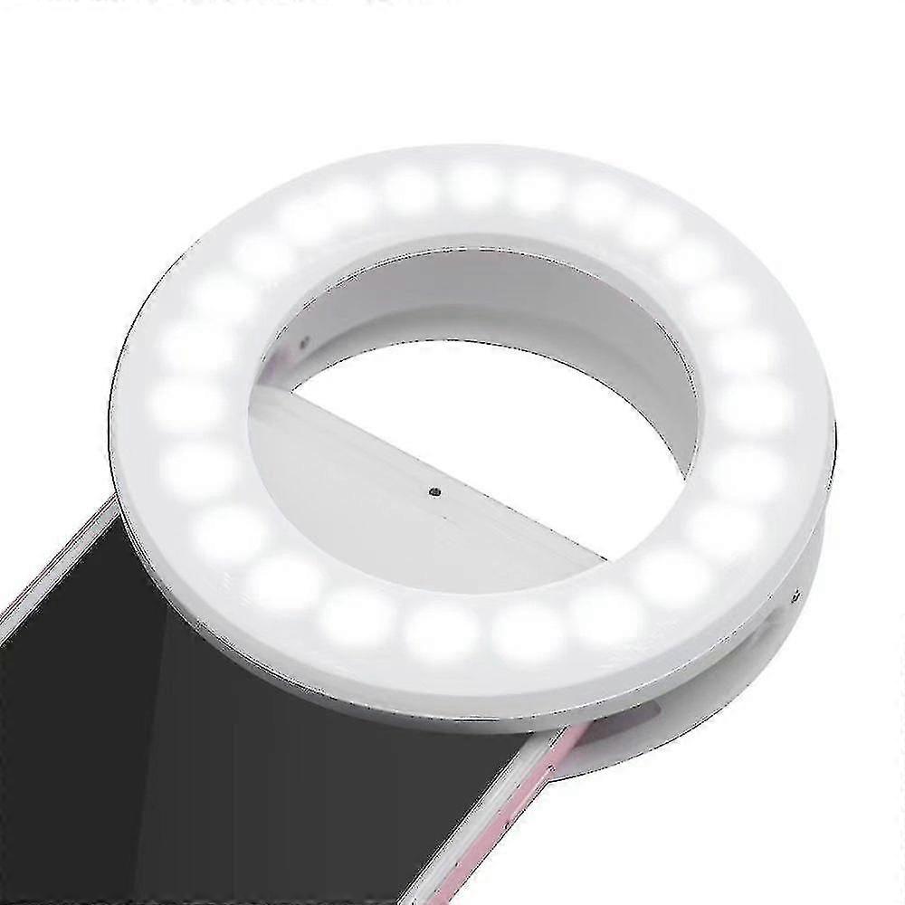 Mini Selfie Led Ring Light Rechargeable Clip For Phone