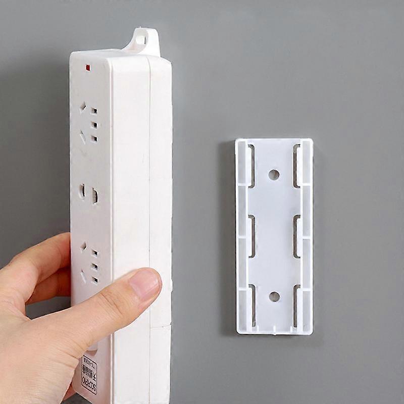 Power Strip Wall Mount Cable Wire Organizer Socket Fixator Self-Adhesive Row Plug Holder Cable Wire Fixer Management System