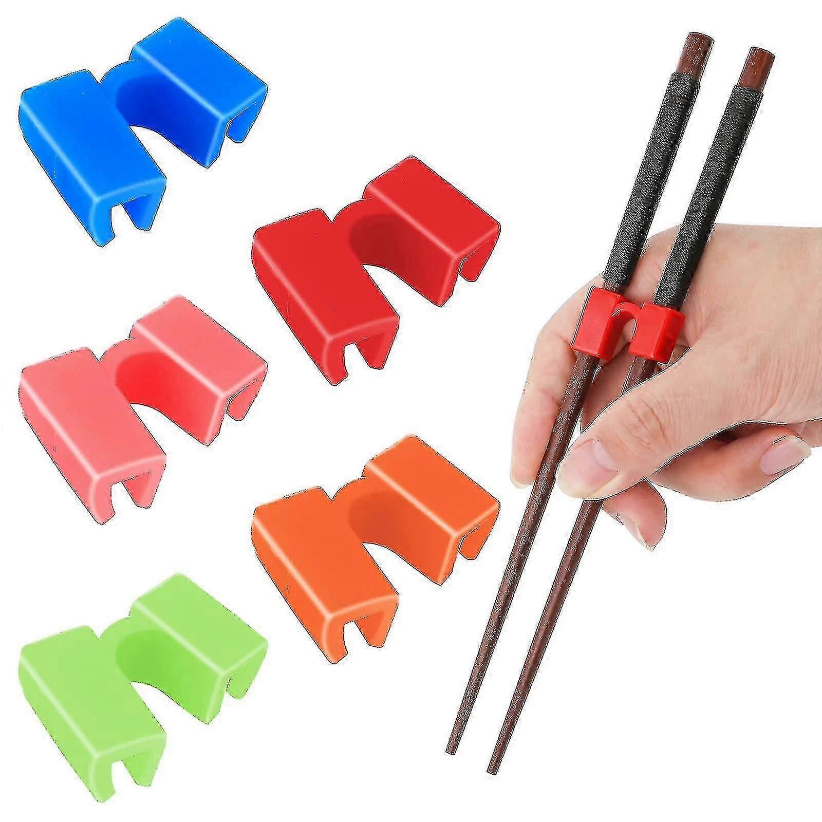 5 Pieces Reusable Chopsticks Helpers Training Chopstick Hinges Connector Training Chopstick For Adults, Beginner, Trainers Or