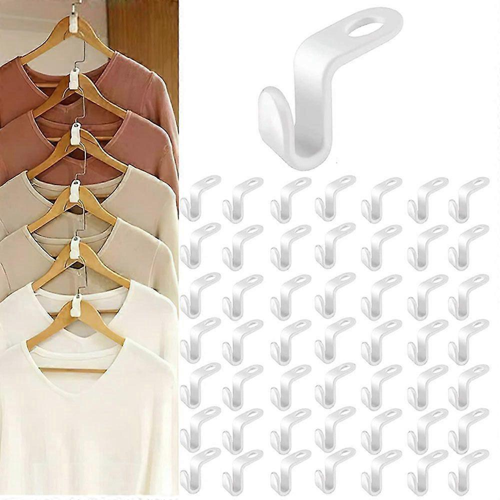 Clothes Hanger Connector Hooks 50Pcs Plastic Hooks Cascading Hangers