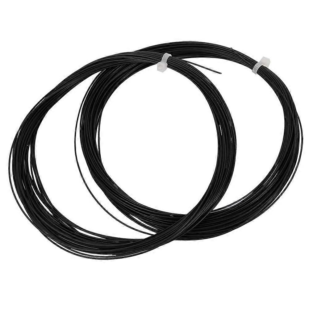 2 pcs Durable 10m High Flexibility Badminton String Line Training Racket Racquet Lines (black)