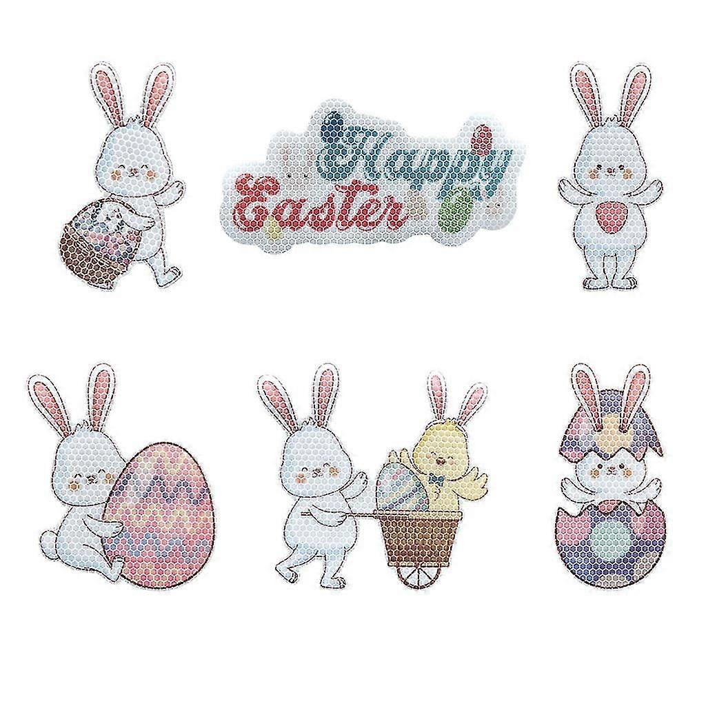 1 Set Easter Bunny Reflective Magnet Car Decorations Rabbit Easter Egg Sticker