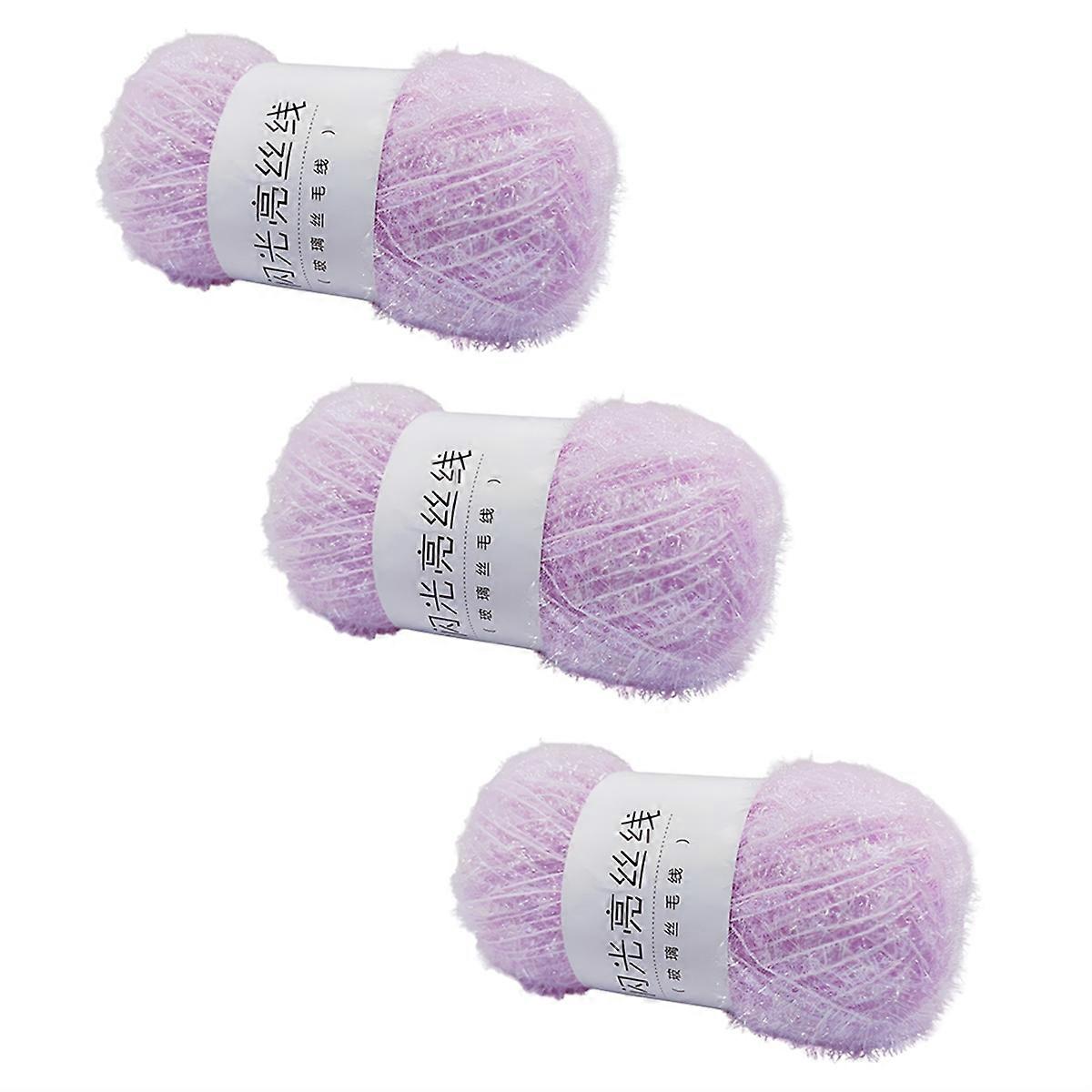 Glasgarn DIY Handvävd docka Guldgarn flätat ljust garn B