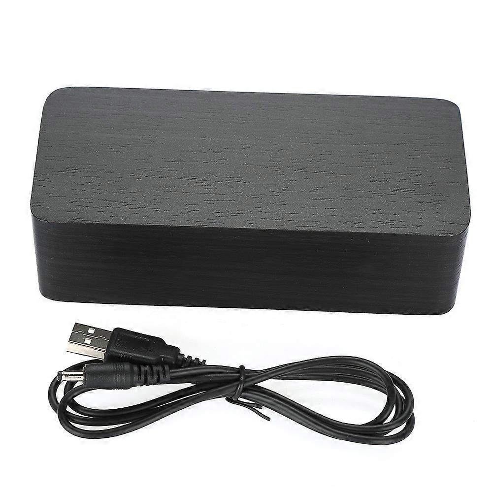 LED Digital Voice Control Electronic Desktop Table Clock Temperature Date Alarm(Black+Red LED)