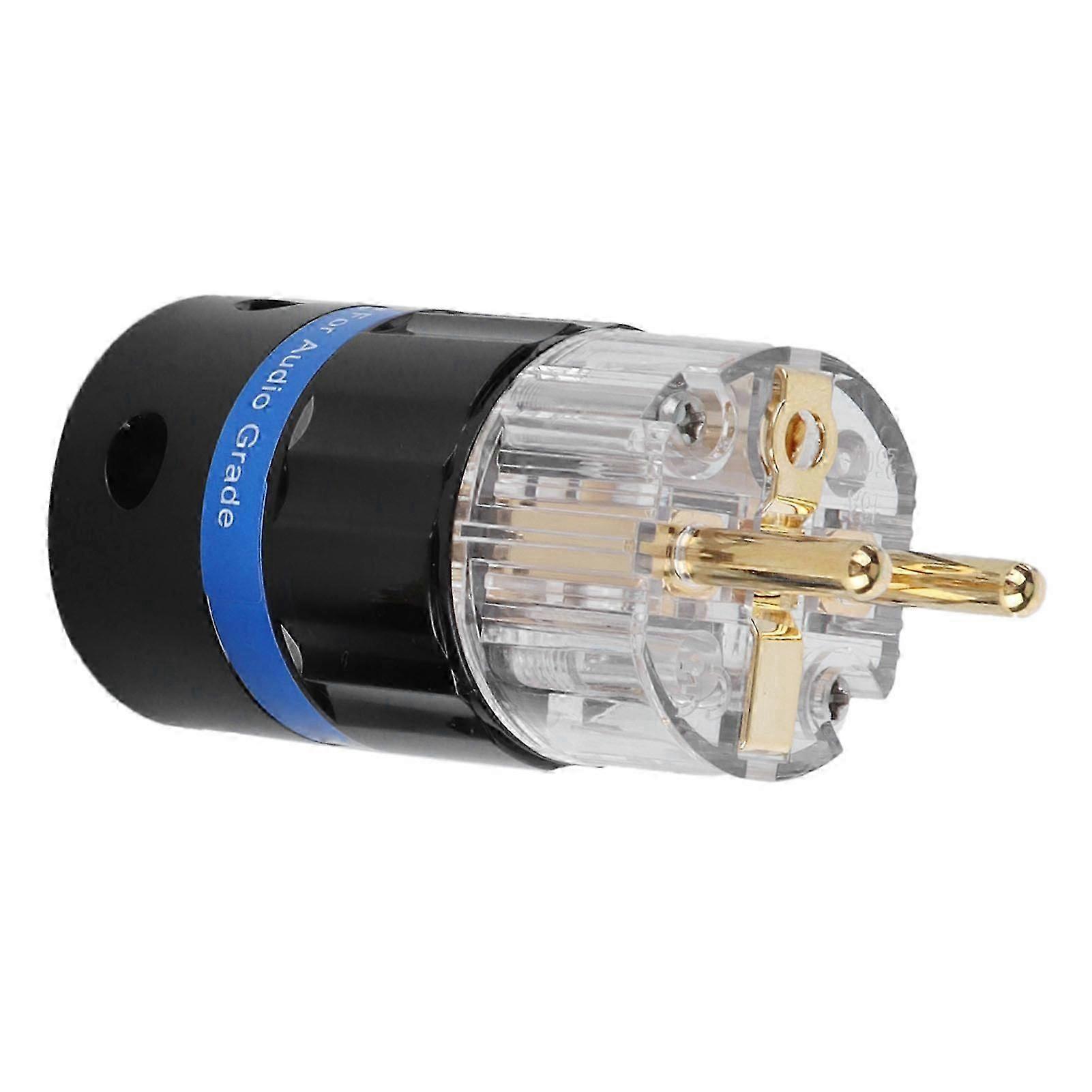 Monosaudio Connector Transparent Pure Copper Goldplated Audio Power Connector 100~250v(e105g )