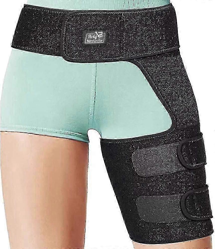 Hip lyske stabilisator & hoftestøtte - Support Wrap for isjias smertelindring, hofte artritt, trakk muskler, lår hamstring quadriceps skader, si belte