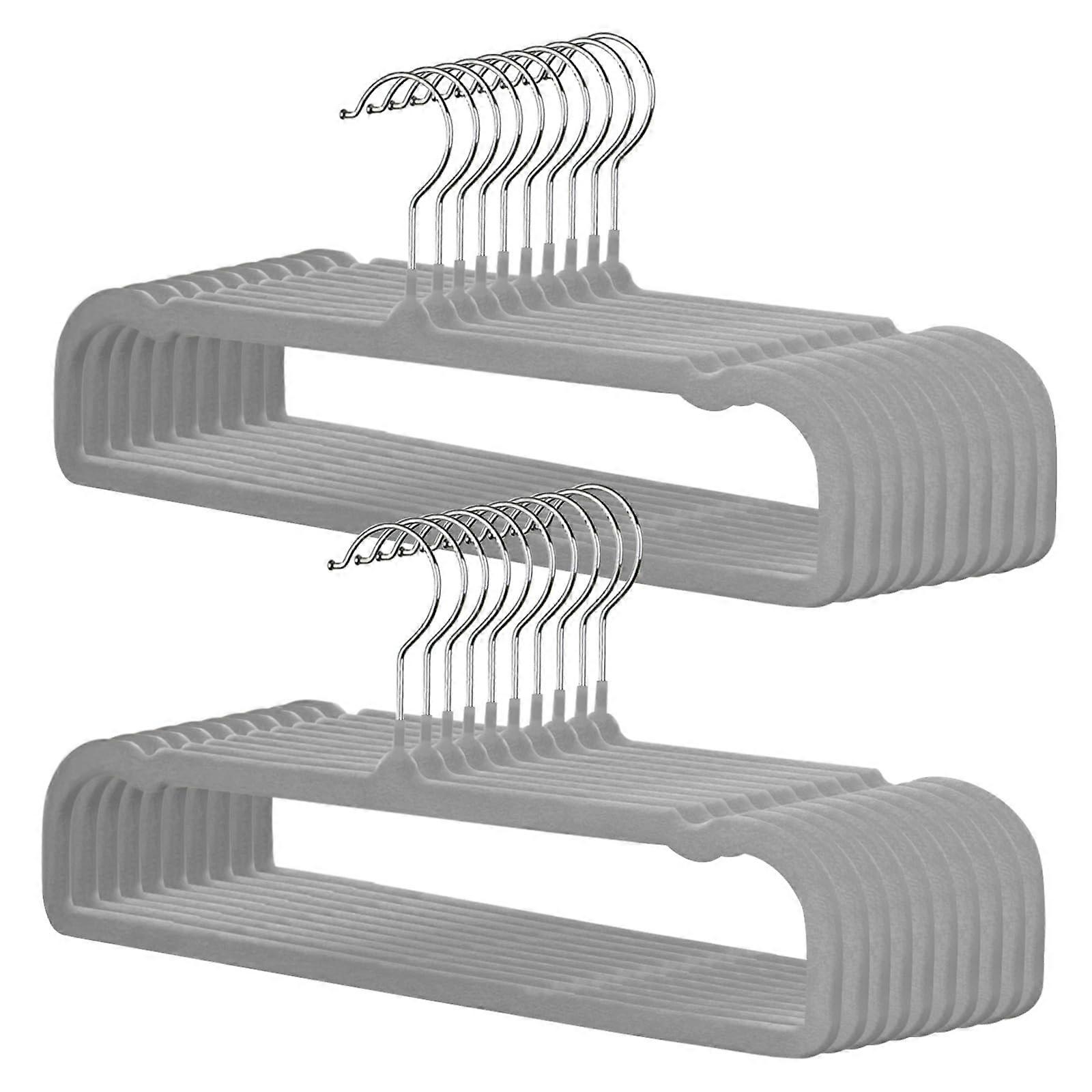20 pack velvet hangers with hook, non-slip, 13.77 inch