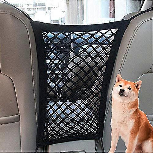 Car Dog Barrier Universal Dog Barrier Net Car Seat Net With Storage Bag Durable Tear-Resistant