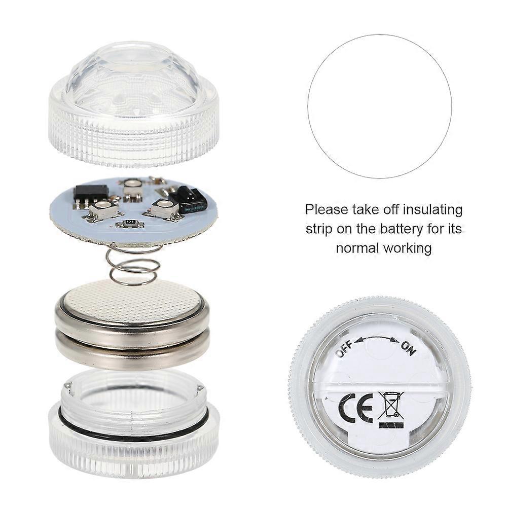 Mini LEDs RGB Submersible Light Colorful Lamp Underwater Candle Light IP68 Water Resistance with Rem