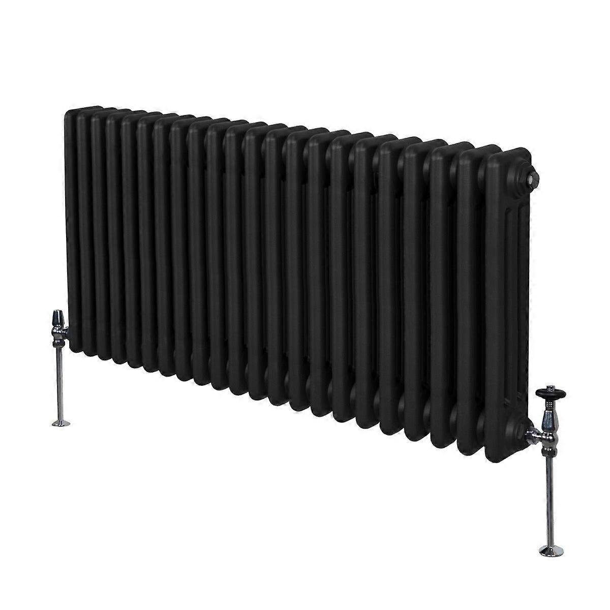Traditionel 3-søjlet radiator - 600 x 1012mm - Sort