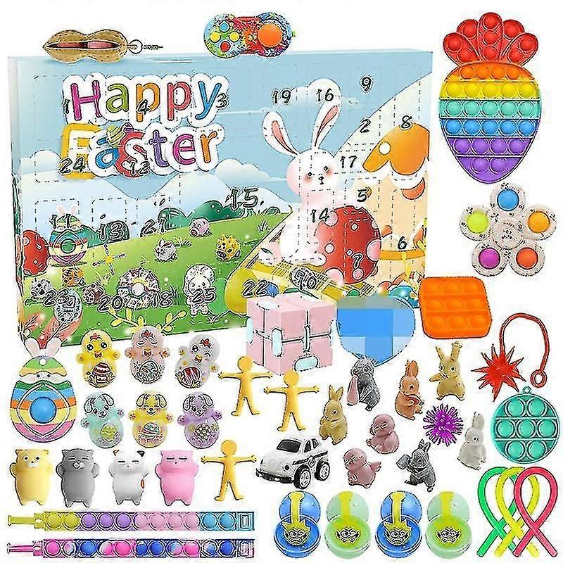 Easter Decompression Toy Set Children's Countdown Hand Tear Calendar Blind Box Toy