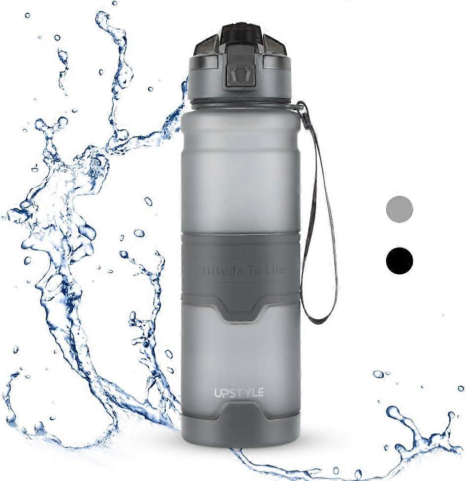 Magnetic Silicone Carry Strap Water Bottle, Innovative One Click Open Cap BPA Free Multipurpose Use