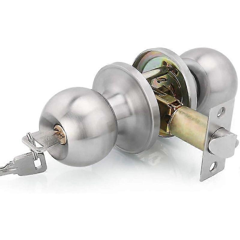 Stainless Steel Door Handle Round Type With Key