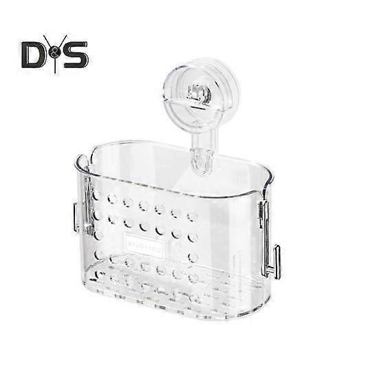 Bathroom Storage Rack Organizer Ventilated Design Waterproof Simple Installation No Drilling Needed Shower Caddy Basket with Suction Cup