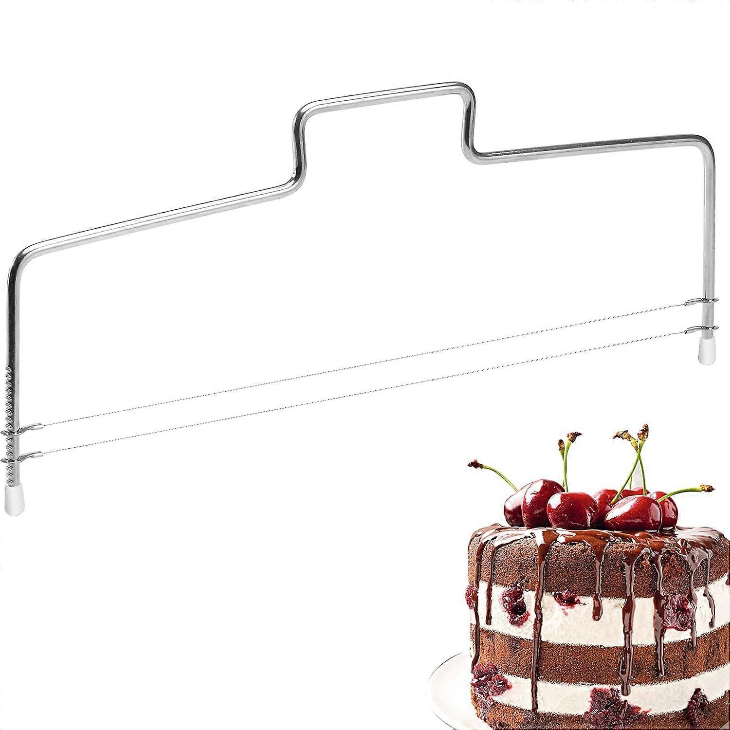 Advanced Cake Cutting Aid, Stainless Steel With Non-slip Handle, For Easy Height Adjustment, Reusable And Environmentally Friendly, Perfect For