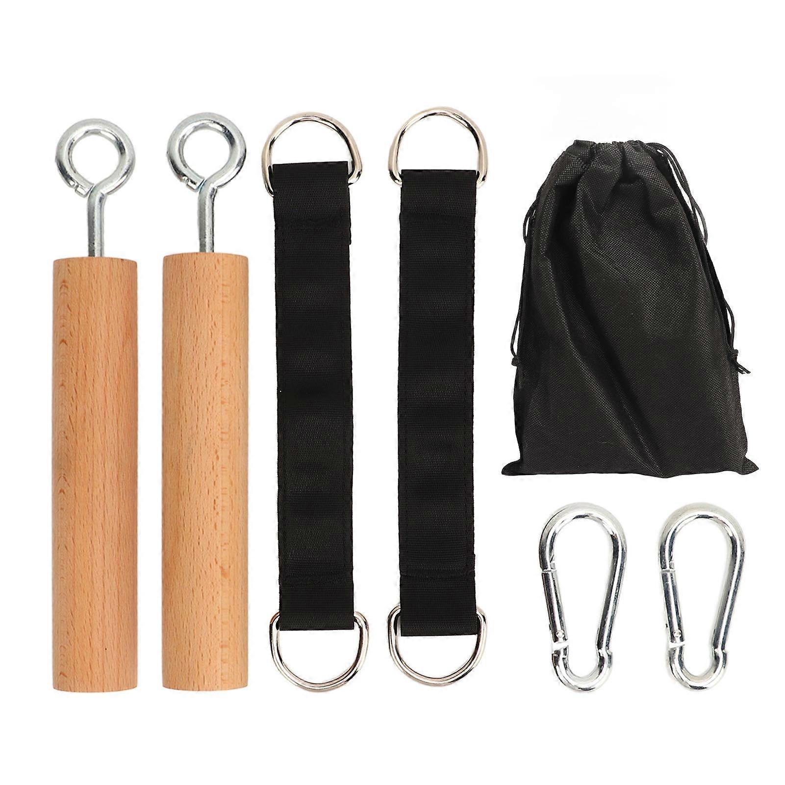 Wooden Pull Up Grips Comfortable Handles Build Muscle Strength Pull Up Climbing Hold Grips for Men