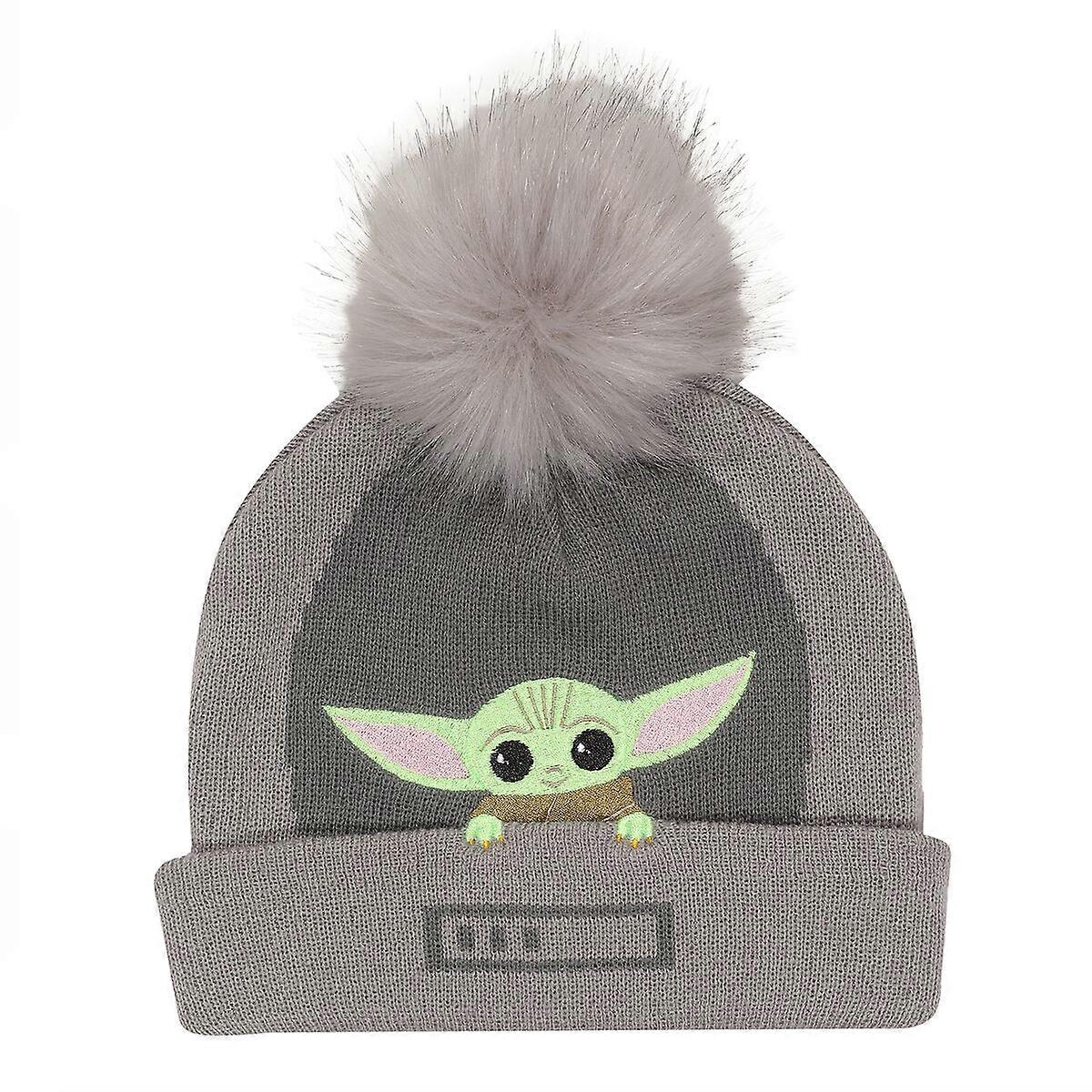 Hat The Mandalorian Grogu In The Crib Beanie Grey