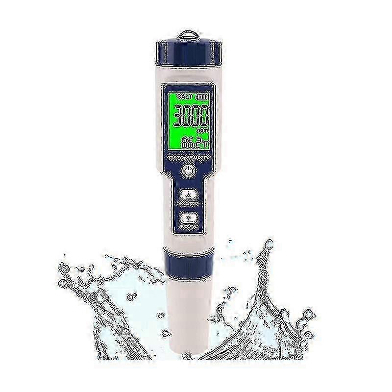 Digital 5-in-1 High-Accuracy Pool Salt Tester for Salt Water (IP67) Edition c