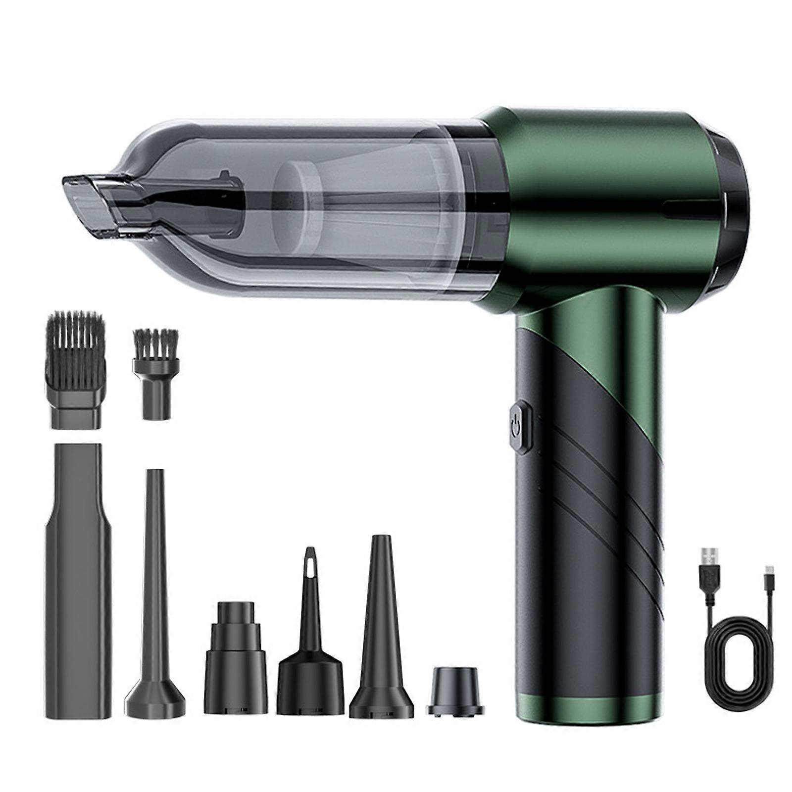 Dust Busters with Strong Suction High Capacity Battery Vacuum Cleaner Multiple Attachments Suitable for Homes Office Use dark green