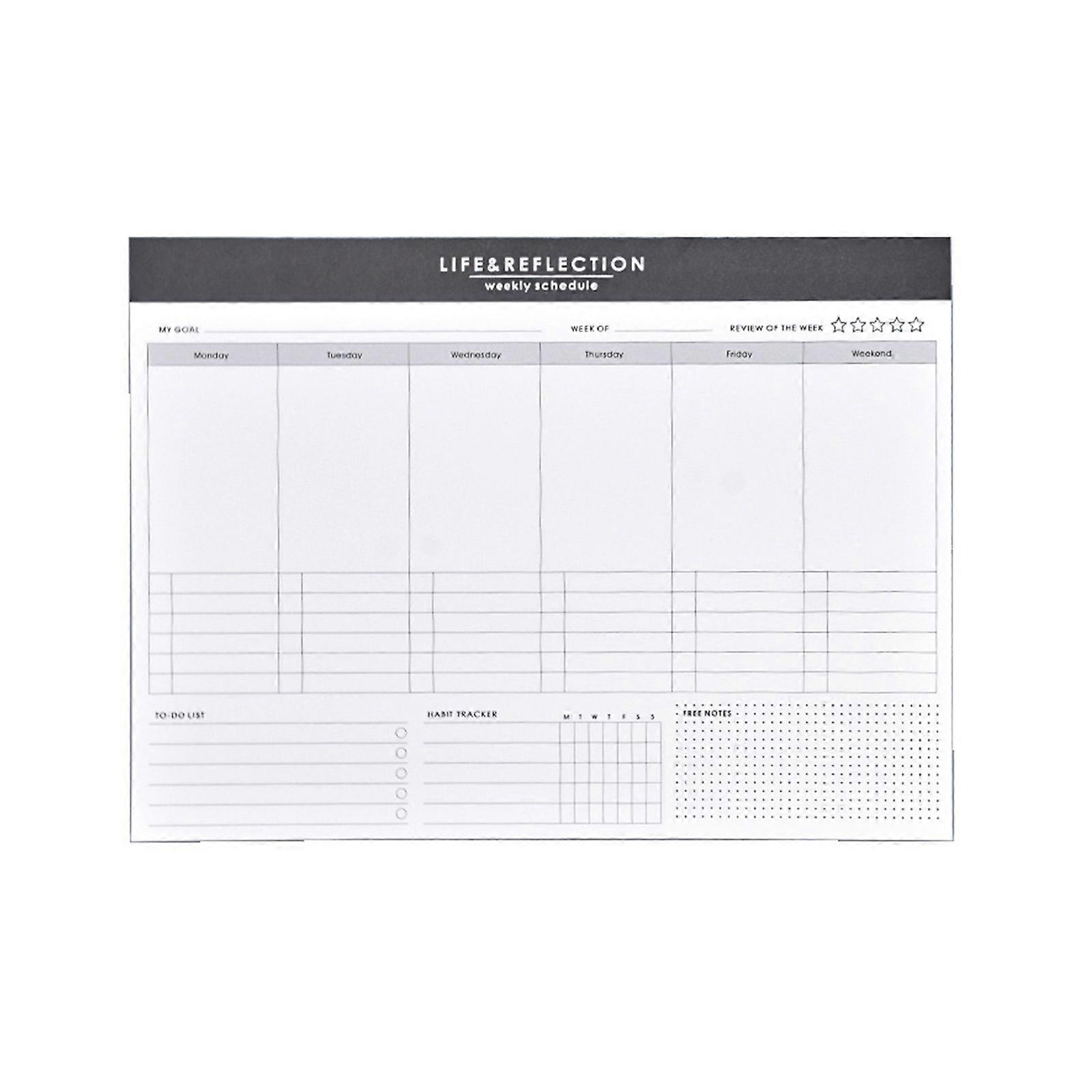 Desk Planner to Do List Monthly Notepad Tear off Planner Pad Weekly Planner Notepad Undated Planner Sheets Schedule Pad Multicolor