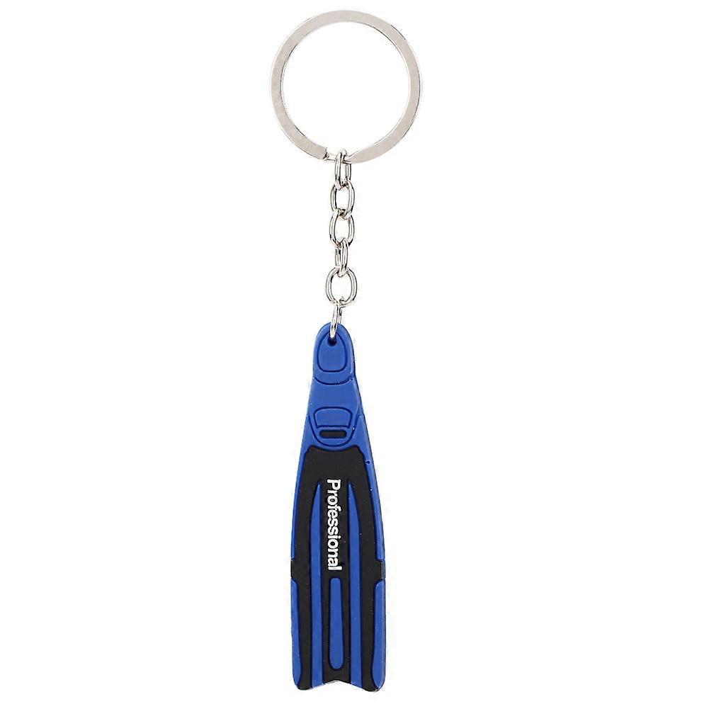 PVC Mini Diving Theme Key Ring Unique Flipper Shape Keychain Fin Keyring Gift