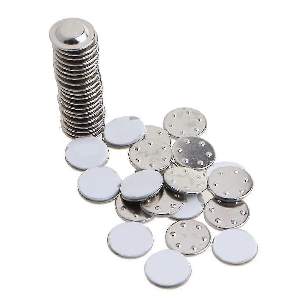 20 Pieces Magnetic Name Badge Round Adhesive Name Tag Brooch Magnetic Buckle