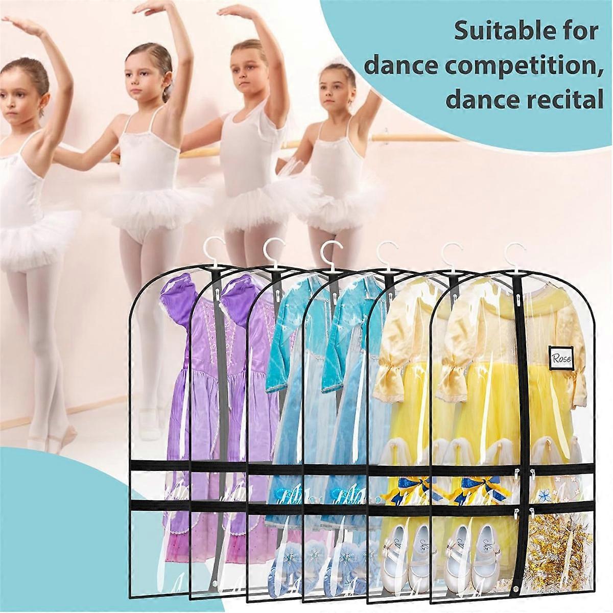 2 Packs Clear Dance for Dancers with 4 Pockets