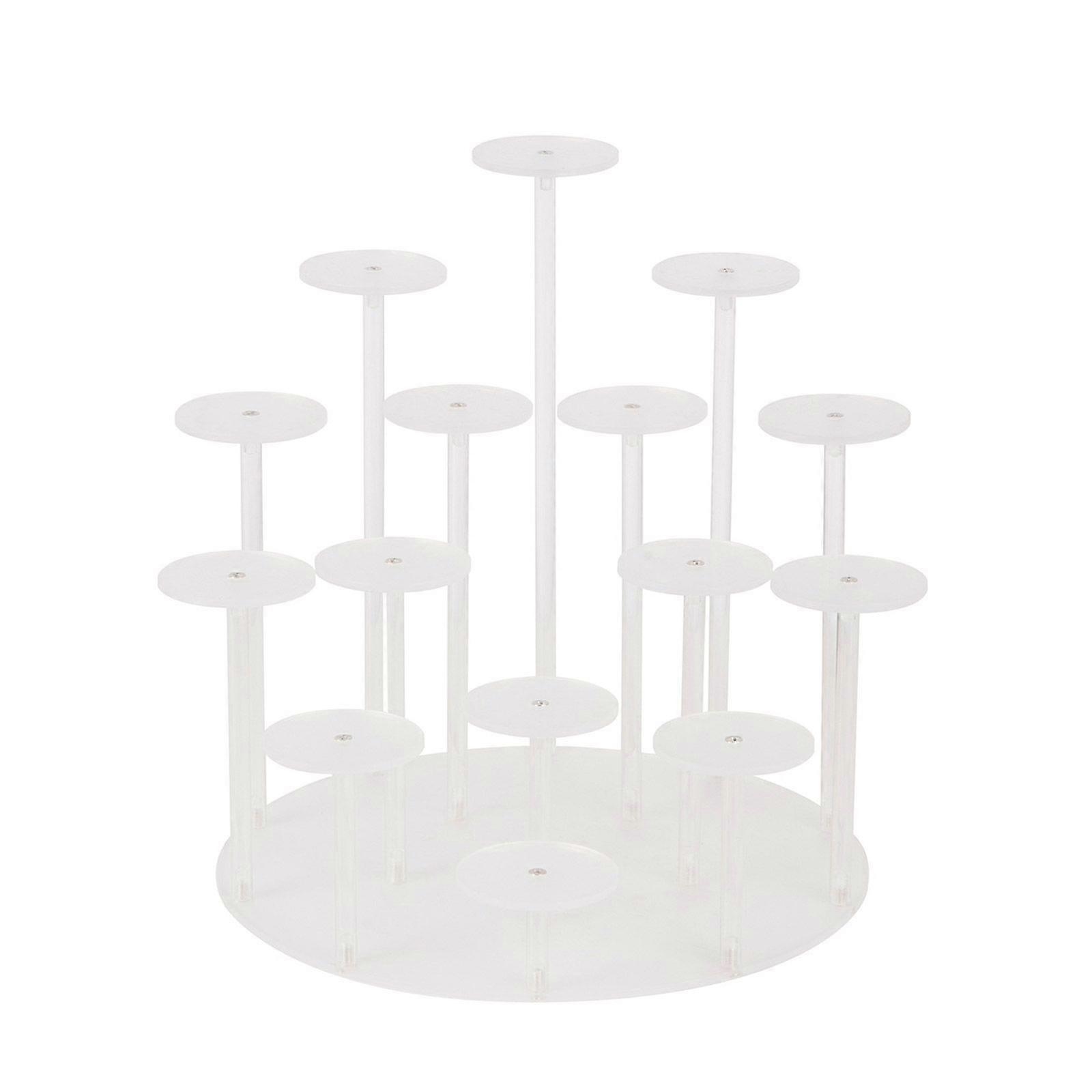 Acrylic Product Display Riser Stands Round Cupcake Stand for Mini Figurines