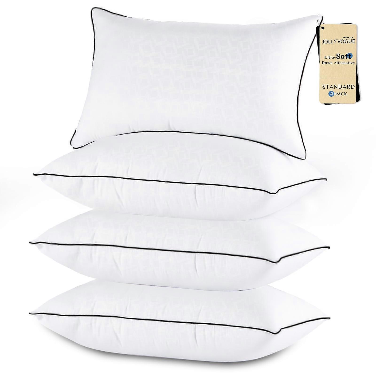 4 Pack Cooling and Supportive Pillows for Side and Back Sleepers Standard Size