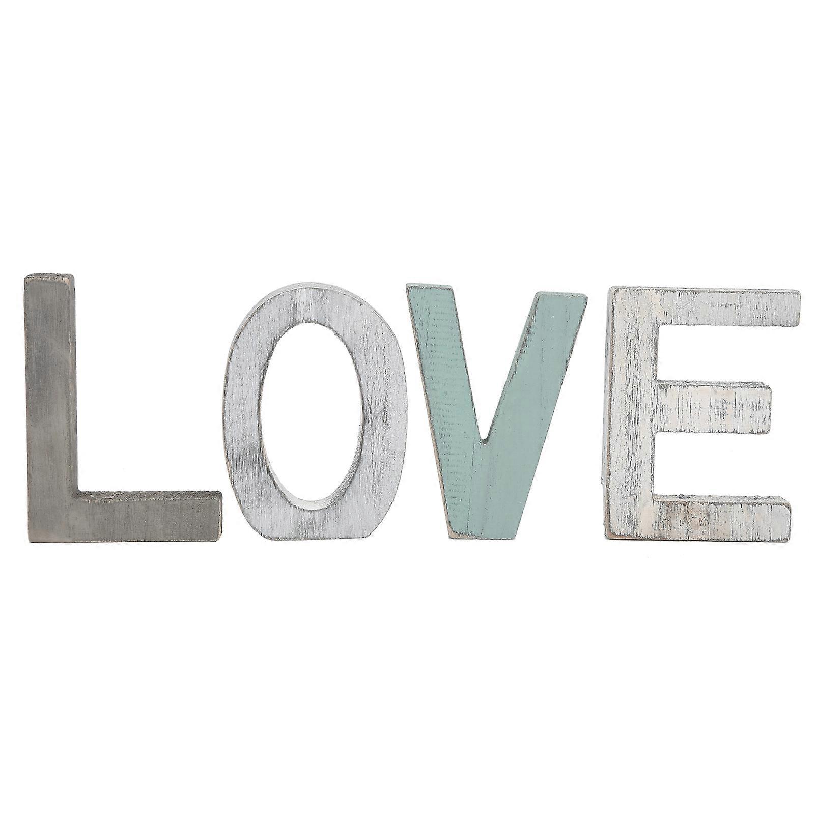 Rustic Wooden Alphabet Blocks Wall Decor
