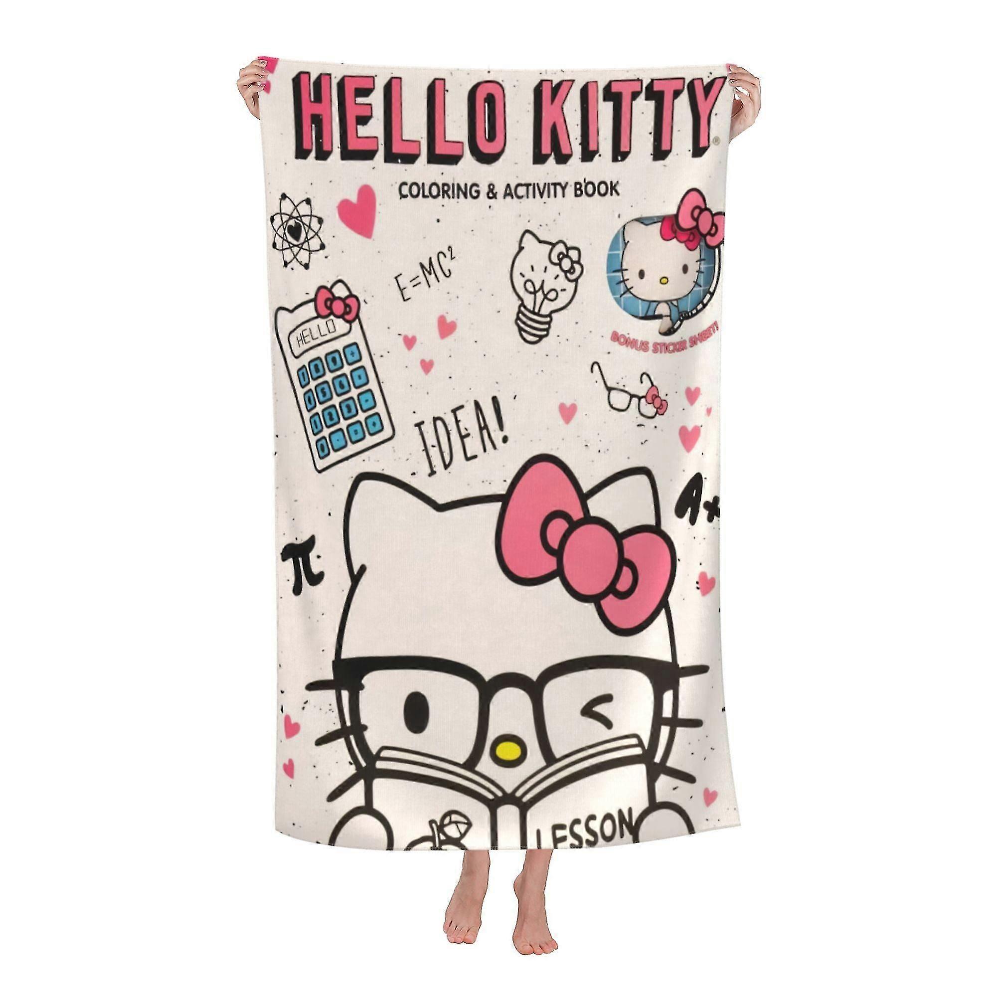D Hello Kitty Beach Towel, Large Microfiber Bath Towel #Cc10