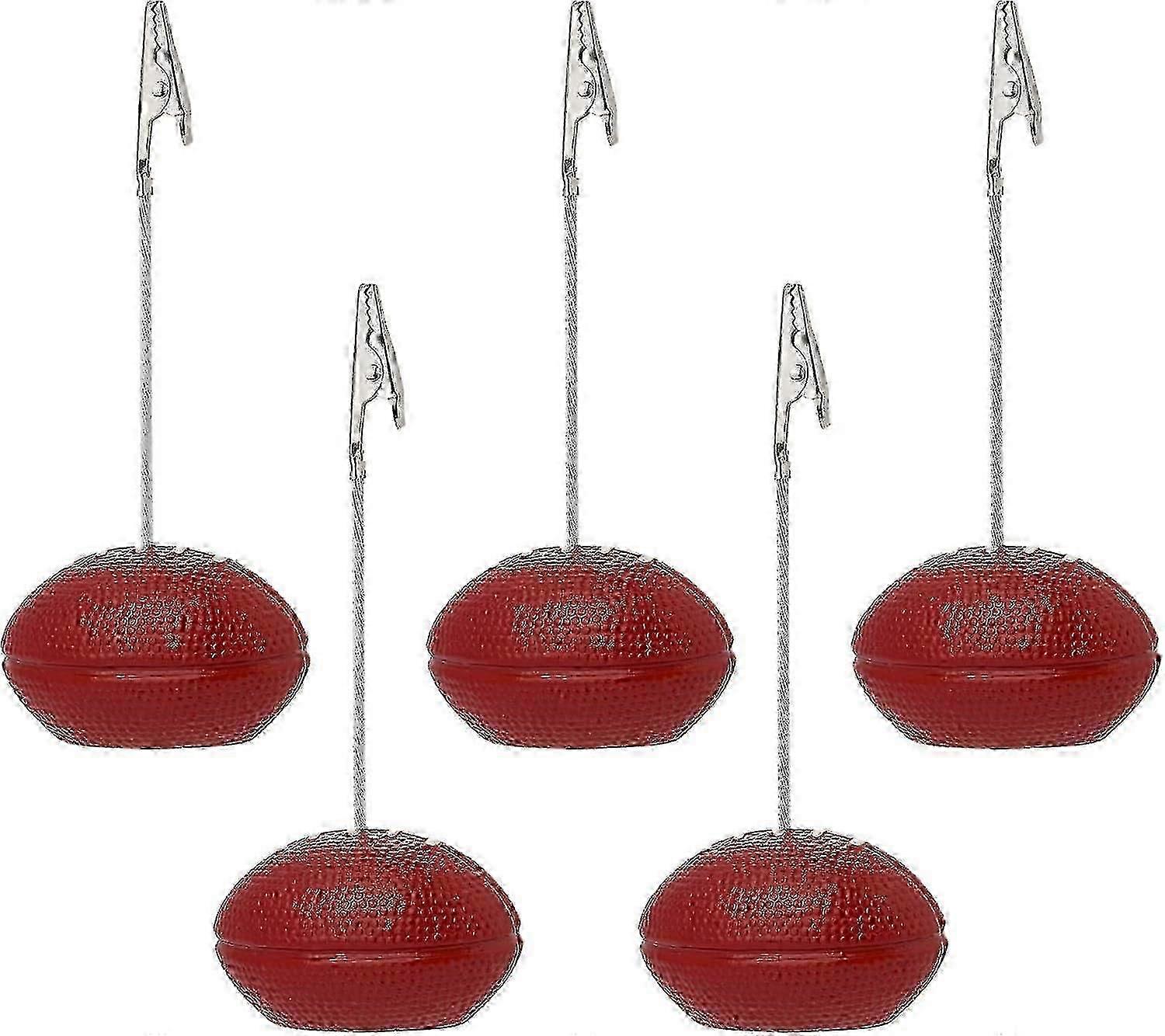 5 Pack Resin Ball Base Memo Clip Holder Stand Note Paper Clip Pictures Card Display with Alligator Clip,Soccer