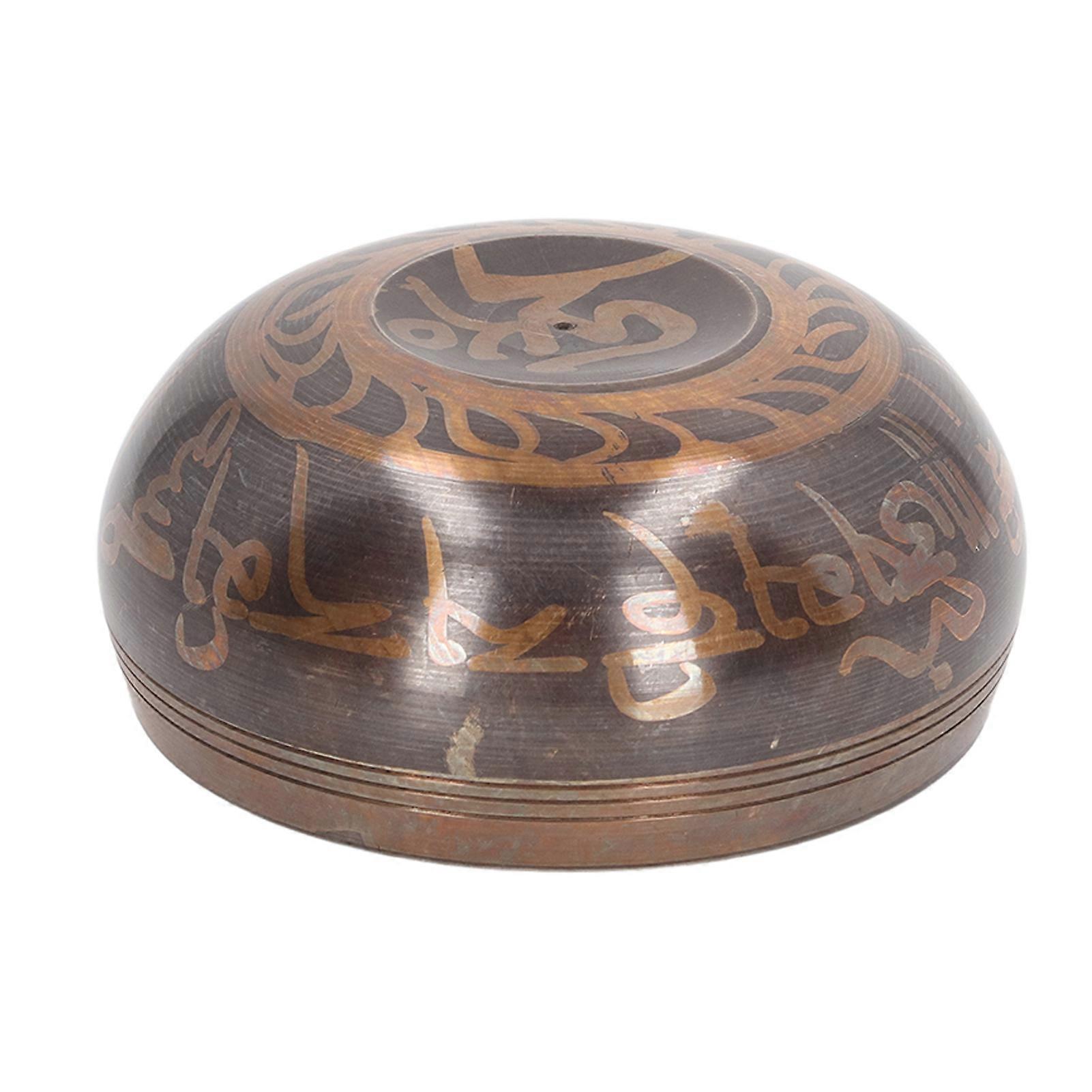 Tibetan Singing Bowl Set with Seal, 3" Diameter Bowl, Hand Hammered Portable Buddha Sound Bowl for Meditation