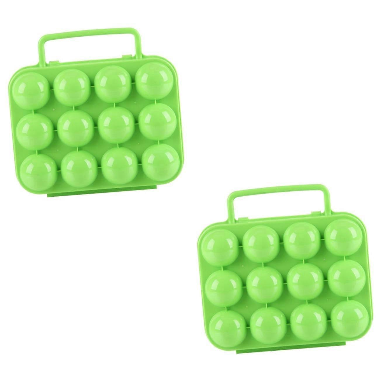 2pcs Reusable Egg Carton Egg Holder Cactus Decor Egg Drawer Egg Container for Camping