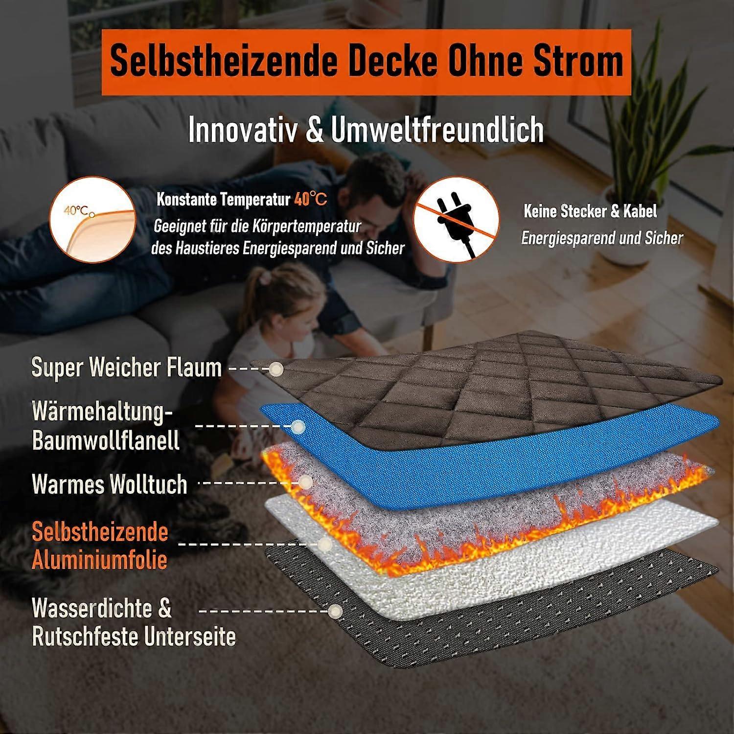 1pc-Heating pad - coffee color (blue edging)