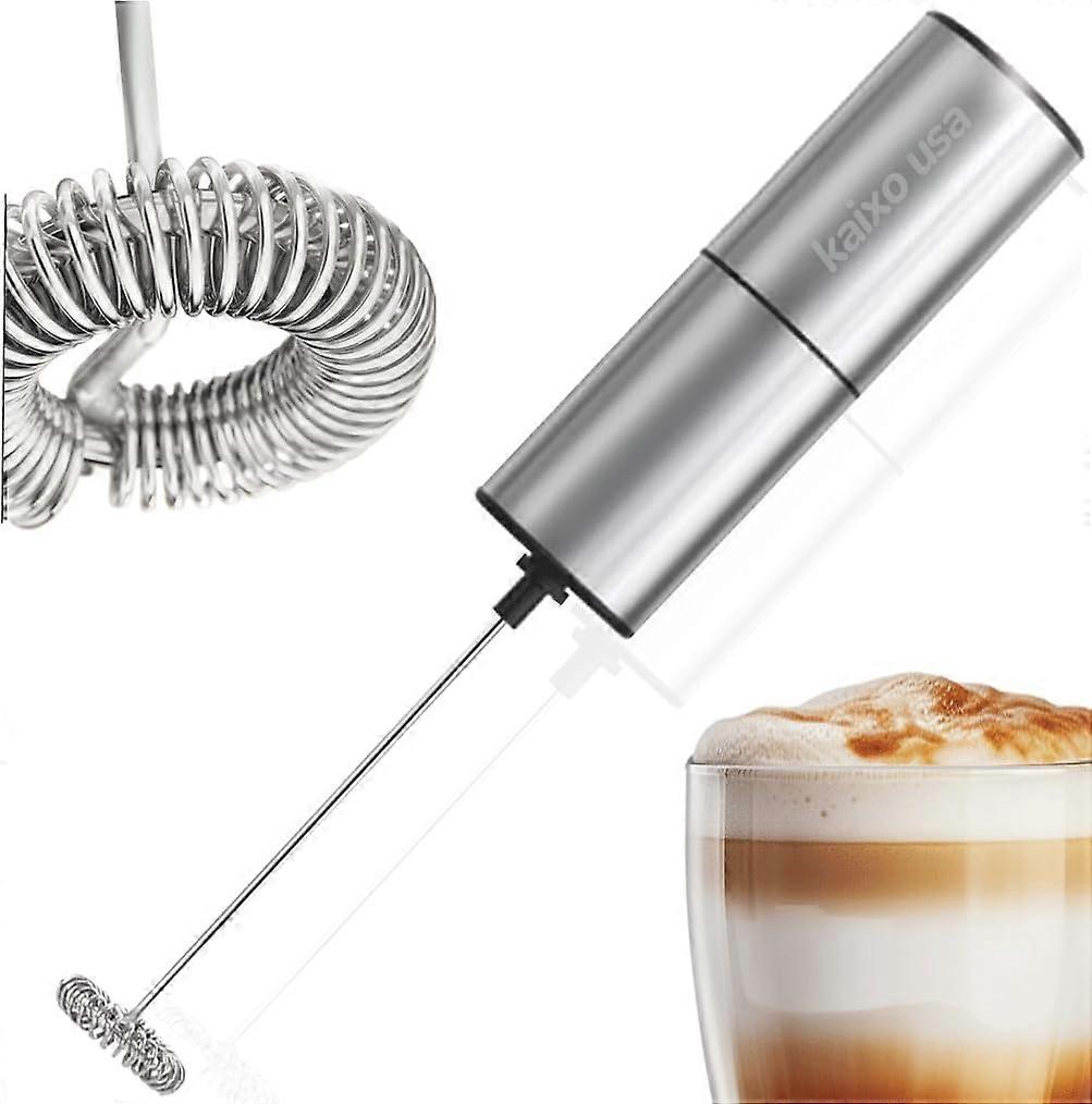 Frother, Handheld Electric Milk Frother, Stainless Steel, Ultra Fast Whisk for Coffee and Lattes, Easy to Clean