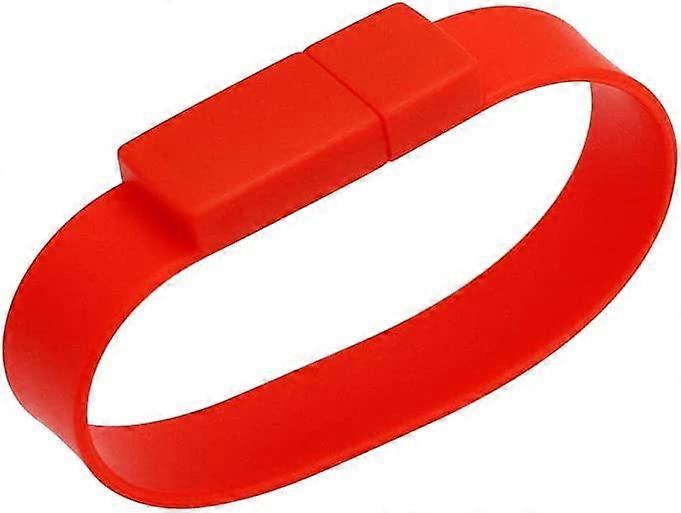 Portable Waterproof Wristband Design USB Flash Pen Drive Memory Stick Disk,Red 128GB