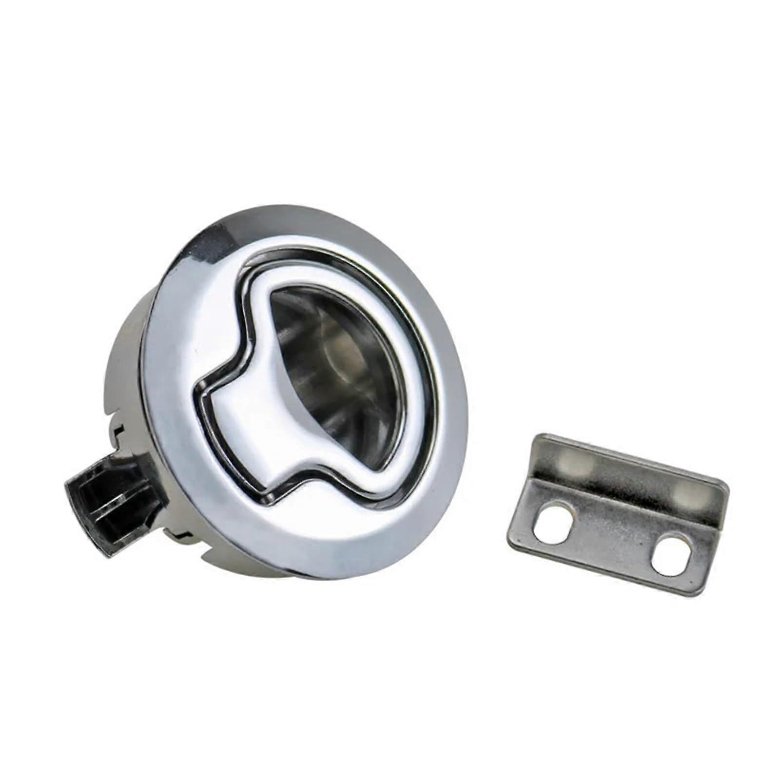 Embedded Handle Collision Switch Cabinet Distribution Box Control Door Lock 1Pcs (Color : Glossy Unlocked)