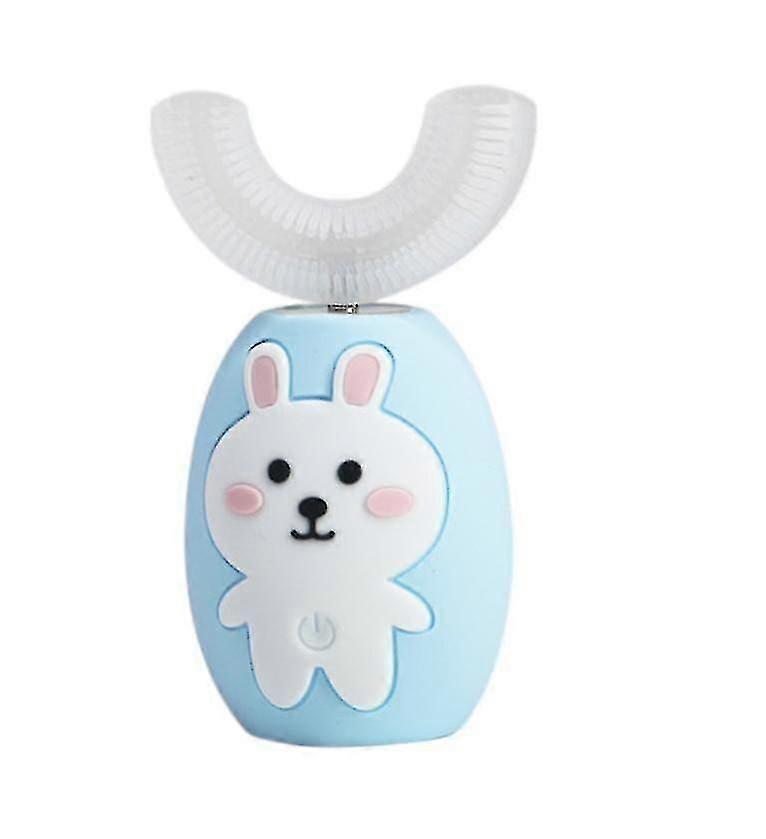 Usb Enfants brosse à dents électrique en forme de U pour 2-8 ansblue