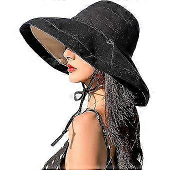 Women's Sun Hat Packable Bucket Hat Uv Sun Protection Wide Brim Summer Beach Cap -cdsx
