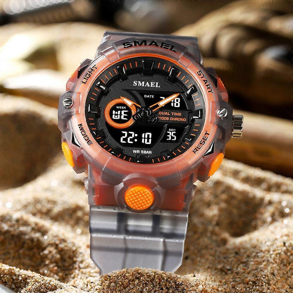 SMAEL Orologi Sportivi Milari Da Uomo Doppio Display Digale - Foto 6