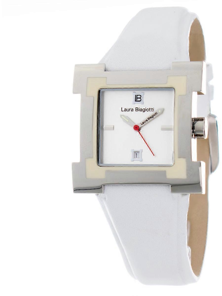 Laura Biagiotti Weiß Echtes Leder LB0038L-02 Damenuhr