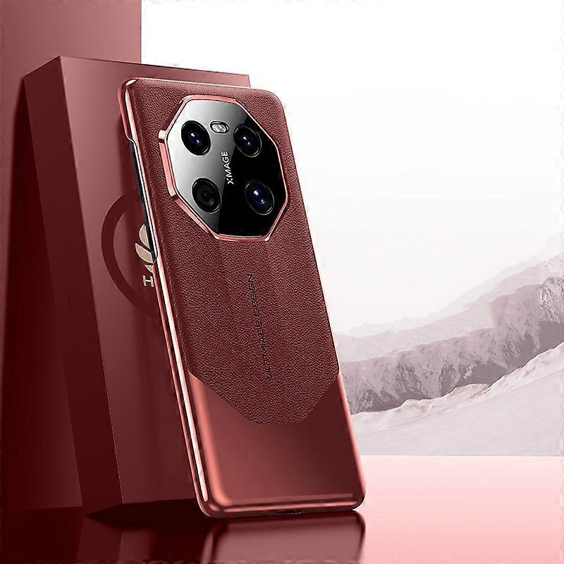 Electroplated Imitation Ultimate Design PC + Leather Phone Case