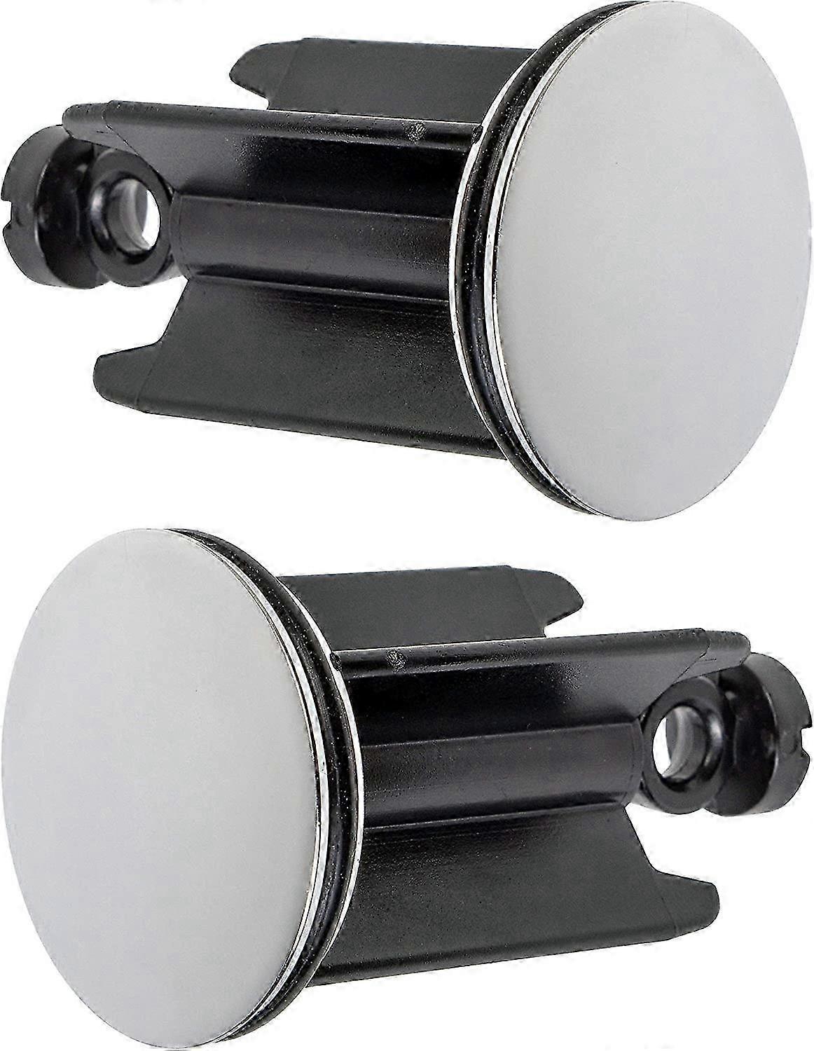 40mm Height-Adjustable Universal Chrome Bathroom Sink Drain Plugs Set of 2 Rust-Resistant Made with Brass and Rubber Gasket