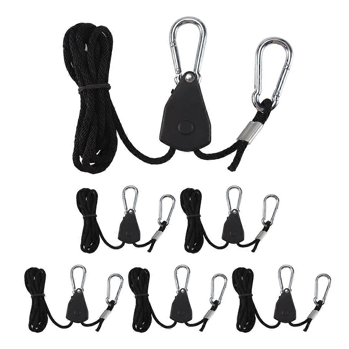 6PCS Adjustable 1/8Inch Lanyard Hanging for Tent Fan Led Grow Plant Lamp Hanger Pulley Lifting Pulle