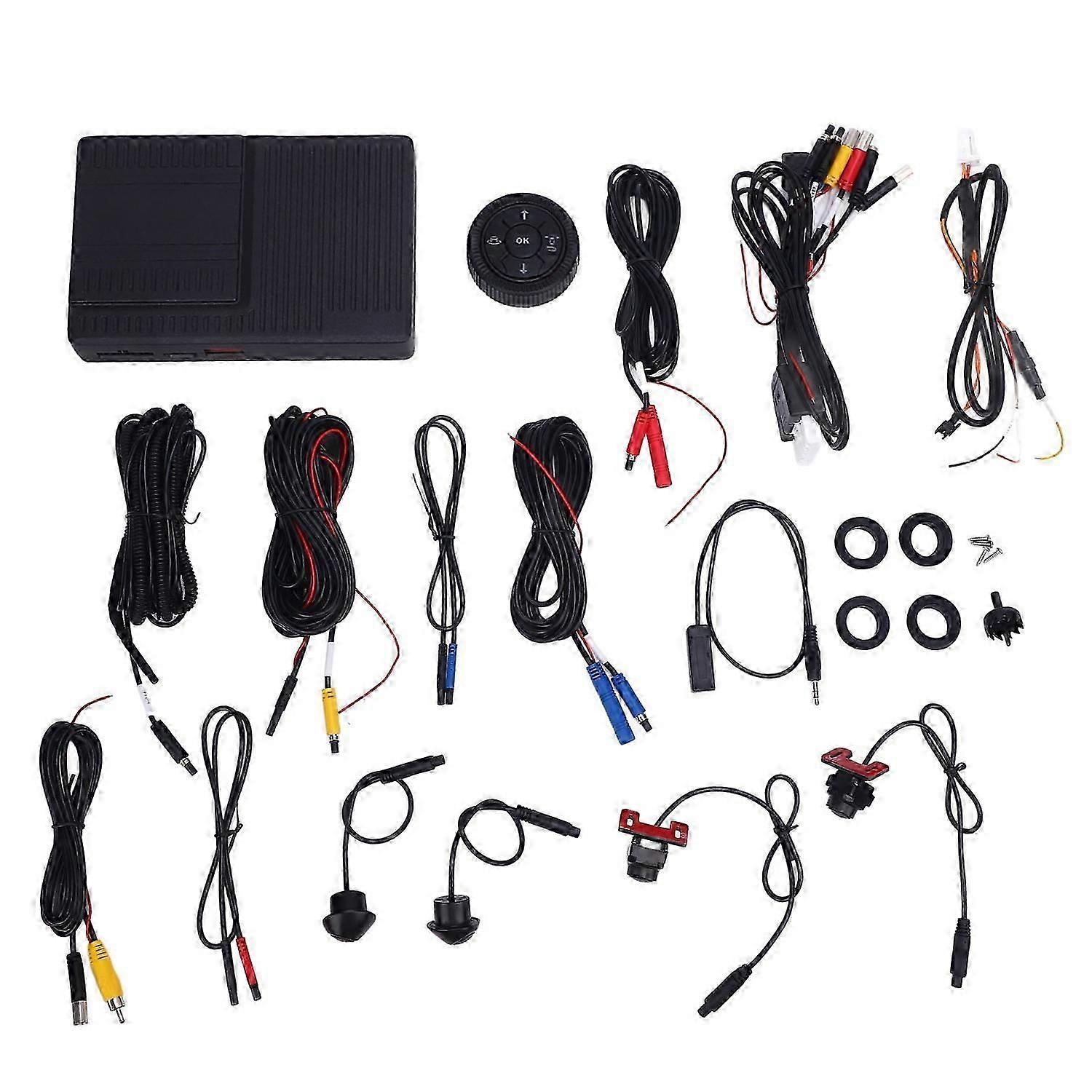 All Round Rear View Camera System 360 Deg Panoramic Bird View Car System Ai Warning Universal For Ca